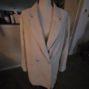 H&M Double-Breasted Blazer Jacket - Beige